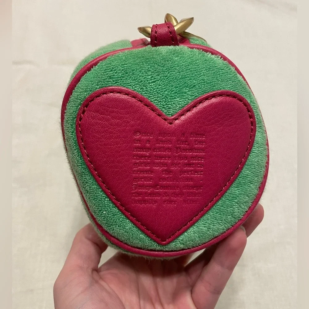 ICONIC JUICY Couture Y2K Vintage Hot Pink Green Princess Crown Heart Barrel Bag - Picture 4 of 12